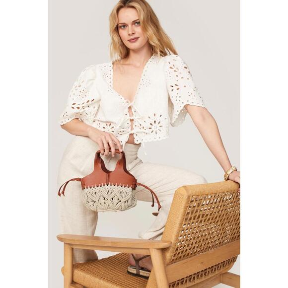 Zac Posen Handbags - ZAC Zac Posen Auburn Iris Mini Shopper Bag with Leather Peeling